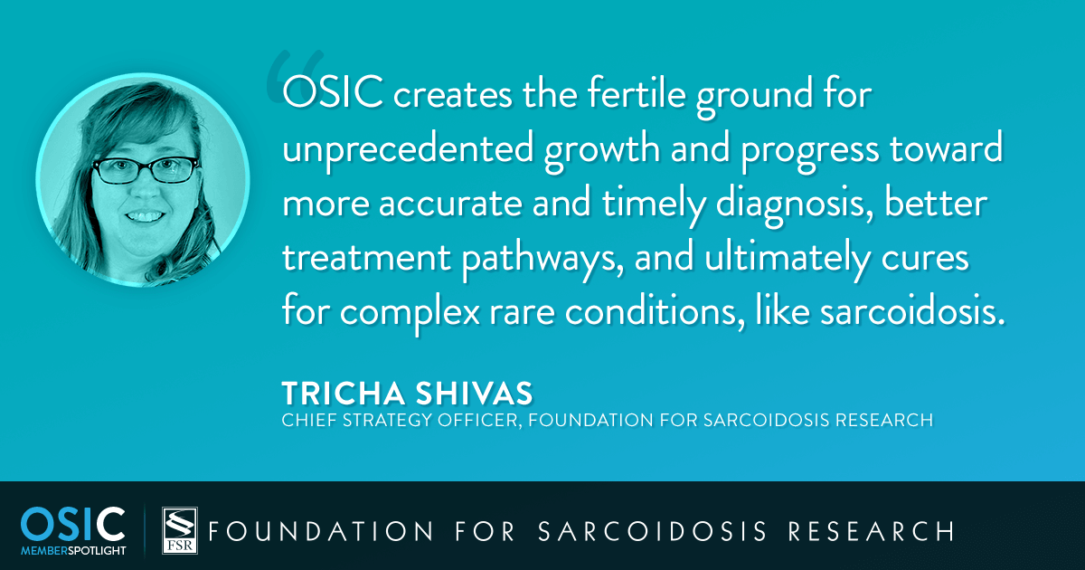 A photo of Tischa Shivas, Chief Strategy Officer, Foundation for Sarcoidosis Research with her quote: 